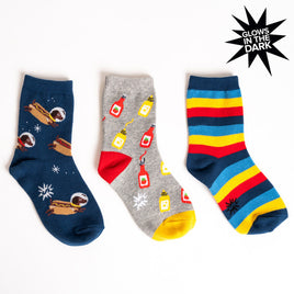 Sock it to Me "Weiner Dogs, In Space!" Youth Crew Socks 3-Pack