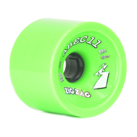 ABEC 11 Wheels ZigZag 70mm 80a Neon Green 4 Pack