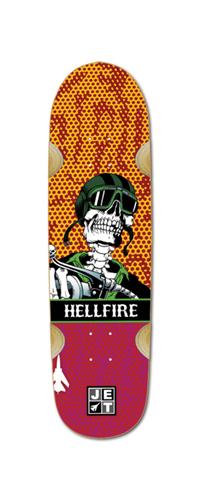 JET Hell Fire Shadow 8" x 31" Deck [Skeleton Goggles, Orange and Pink]