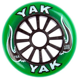Yak Wheels 100mm 78a Green and Black
