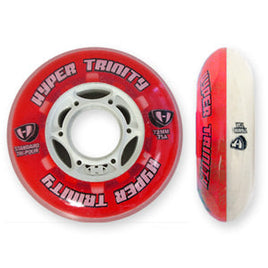 Hyper Wheels Trinity Standard 80mm 75a Red and White - Each