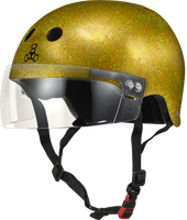 Triple 8 THE VISOR Certified Helmet SS Gold Glitter