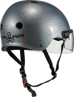 Triple 8 THE VISOR Certified Helmet SS Silver Glitter