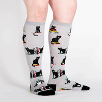 Sock it to Me Booked for Meow Knee High Socks