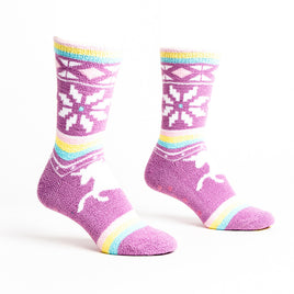 Sock it to Me "You Sweater Believe in Unicorns" No-Slip Crew Socks