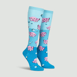 Sock it to Me Dancing Axolotl Knee High Socks