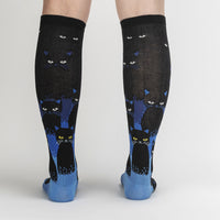 Sock it to Me Cats in the Dark Knee High Socks
