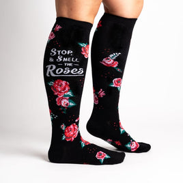 Sock it to Me "Stop & Smell the Roses" Knee High Socks