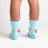 Sock it to Me "Out Pops a Butterfly" Junior Turn Cuff Crew Socks