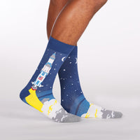 Sock it to Me "3,2,1, Lift Off" Mens Crew Socks