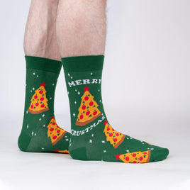 Sock it to Me "Merry Crustmas" Mens Crew Socks