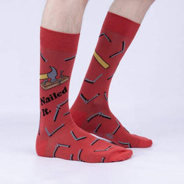 Sock it to Me Wood Vibes Only Mens Crew Socks