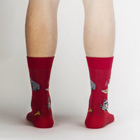 Sock it to Me Trash Pandas Mens Crew Socks