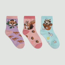 Sock it to Me My Dear Hedgehog Junior Crew Socks 3-Pack
