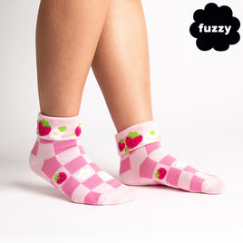 Sock it to Me "Berry Cute" Turn Cuff Crew Socks