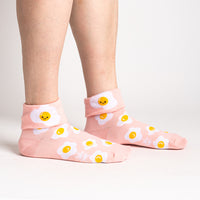 Sock it to Me "Sunny Side Up" Turn Cuff Crew Socks