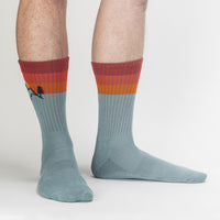 Sock it to Me "The Mountains Are Calling" Ribbed Crew Athletic Socks