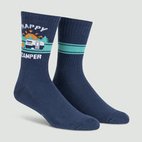Sock it to Me "Happy Camper" Ribbed Crew Athletic Socks