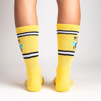 Sock it to Me "Queen Bee" Ribbed Crew Athletic Socks