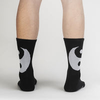 Sock it to Me "Yin & Yang" Ribbed Crew Athletic Socks