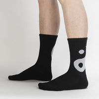 Sock it to Me "Yin & Yang" Ribbed Crew Athletic Socks