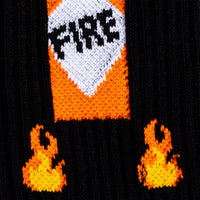 Sock it to Me "Fire" Ribbed Crew Athletic Socks