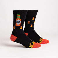 Sock it to Me "Fire" Ribbed Crew Athletic Socks