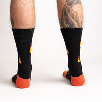 Sock it to Me "Fire" Ribbed Crew Athletic Socks