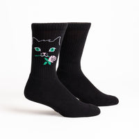 Sock it to Me "Cattitude" Ribbed Crew Athletic Socks