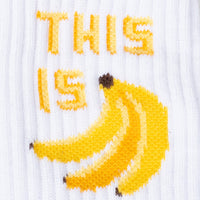 Sock it to Me "This Is Bananas" Ribbed Crew Athletic Socks