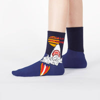 Sock it to Me Totally Jawsome! Junior Crew Socks