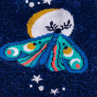 Sock it to Me "Moonlit Moth" Womens Crew Socks