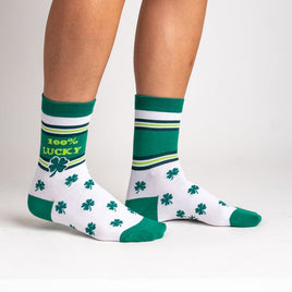 Sock it to Me "100% Lucky" Womens Crew Socks