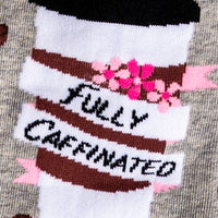 Sock it to Me "Fully Caffeinated" Womens Crew Socks