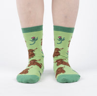 Sock it to Me "Hardy Highland Cows" Womens Crew Socks