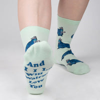 Sock it to Me "And I Will Walrus Love You" Womens Crew Socks