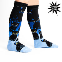 Sock it to Me "Cats in the Dark" Junior Knee High Socks