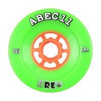 ABEC 11 Wheels Refly 97mm 74a Green 4 Pack