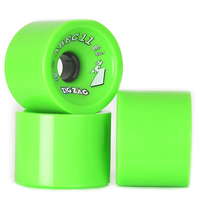 ABEC 11 Wheels ZigZag 70mm 80a Neon Green 4 Pack