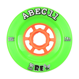 ABEC 11 Wheels Refly 90mm 74a Lime/ Orange 4 Pack