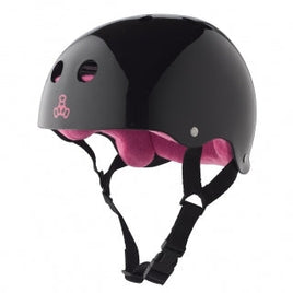 Triple 8 Skate Helmet SS Black w Pink Liner