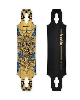 Bustin Boards Maestro 5 Bamboo Deck: Wooden, blue and black, Cats w Tentacles