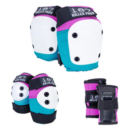187 Six Pack Adult Pink and Teal
