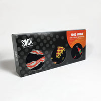 Sock it to Me Food Affair Gift Box Set styles: Bacon, Pizza Party, Hot Sauce Mens Crew