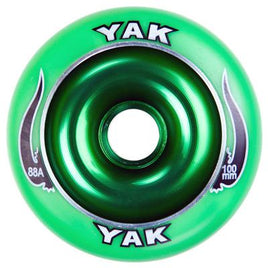 Yak Wheels Scat II 100mm 88a Green w Metal Core