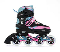 SFR Pixel Inline Skates Blue Pink Adjustable