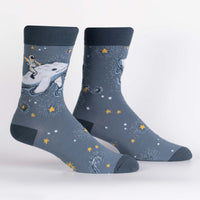 Sock it to Me Cosmic Cetacean Mens Crew Socks