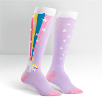 Sock it to Me Rainbow Power Gift Box Set styles: Unicorn V Narwhal, Super Juicy, Rainbow Blast Knee High