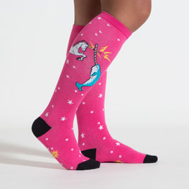 Sock it to Me Unicorn vs Narwhal Knee High Socks