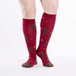 Sock it to Me Sasquatch Valentine Knee High Socks